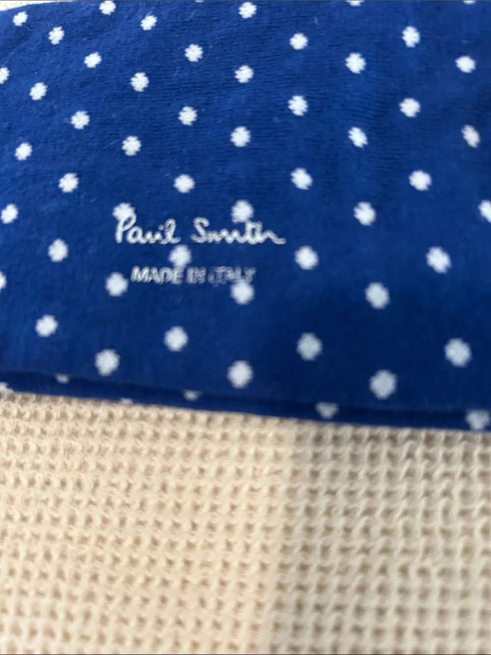 PAUL SMITH Men's Jeremy Polka Dot Crew Socks, Navy, One size, NWT
